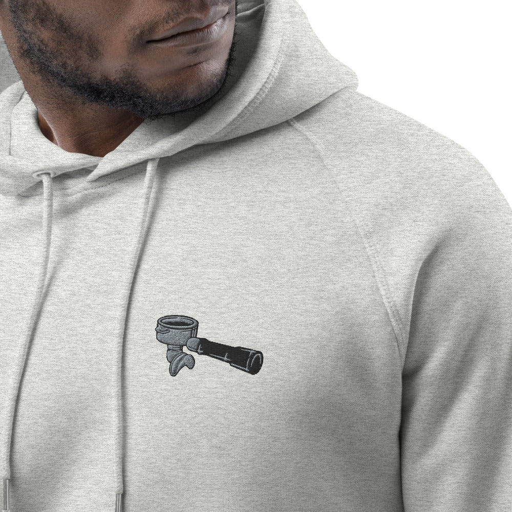 Siebträger | Bestickter Männer Bio Baumwoll Hoodie