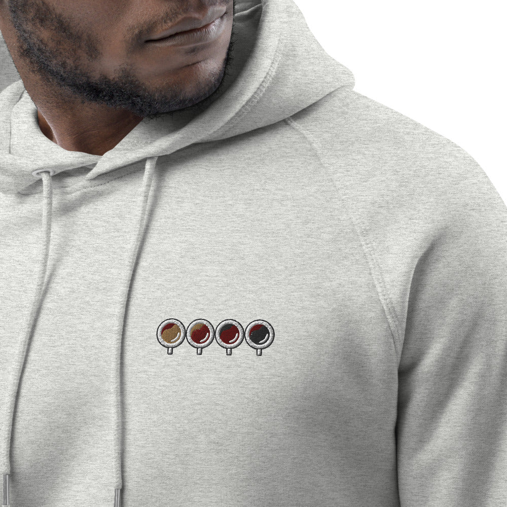 Quattro Espressi | Bestickter Männer Bio Baumwoll Hoodie