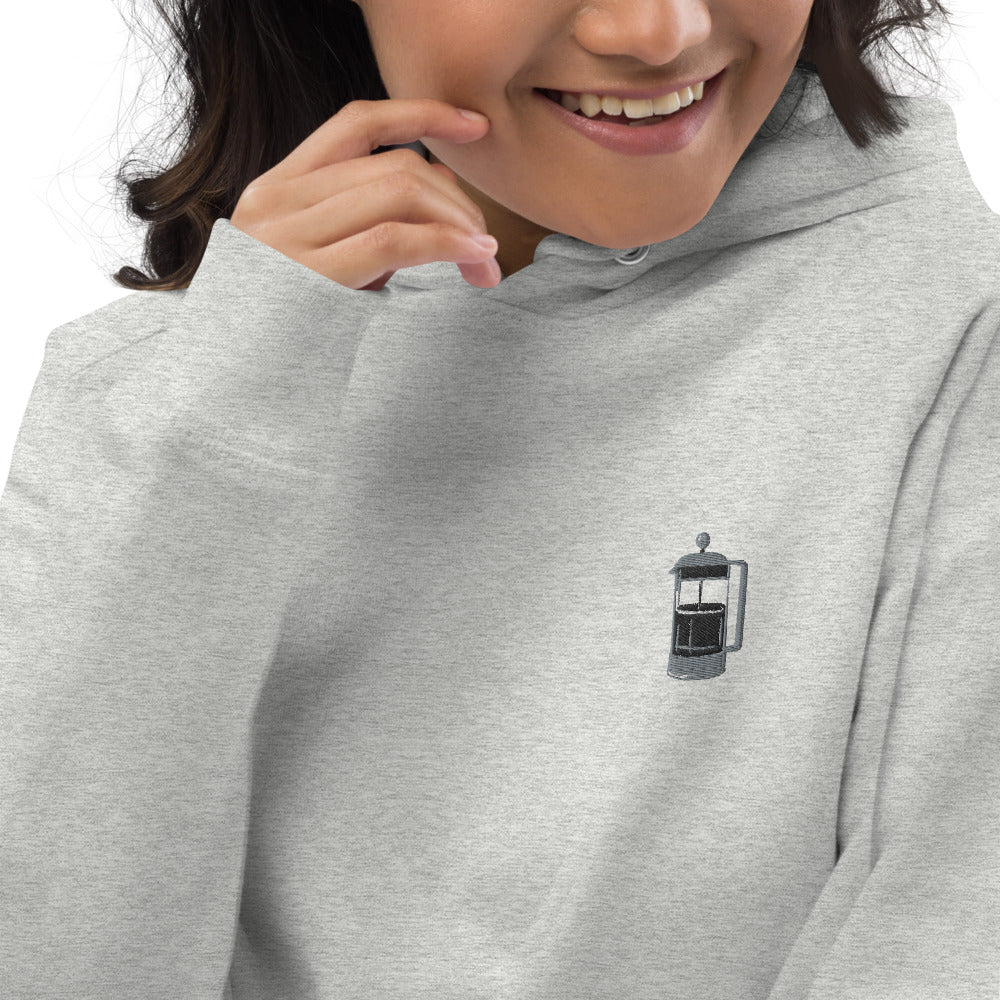 French Press | Bestickter Frauen Bio Baumwoll Hoodie