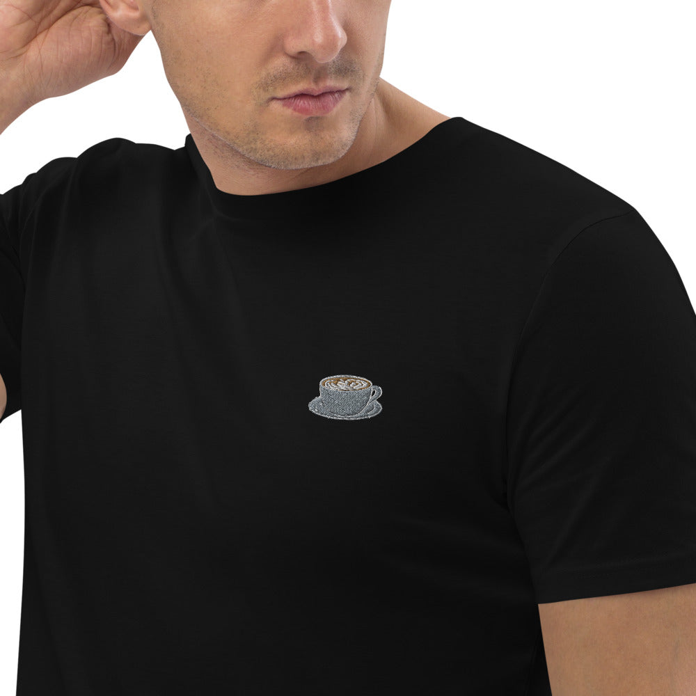 Kaffeetasse | Besticktes Organic Bio Baumwoll-T-Shirt