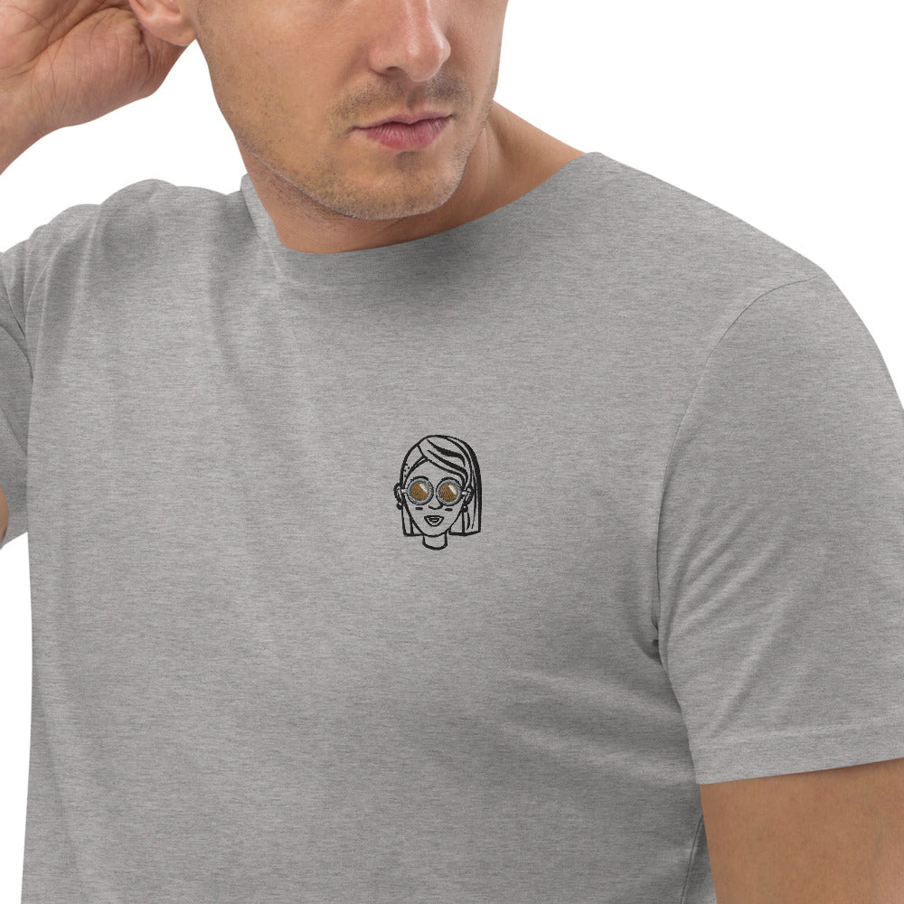 Kaffee Hipsteria | Besticktes Organic Bio Baumwoll-T-Shirt
