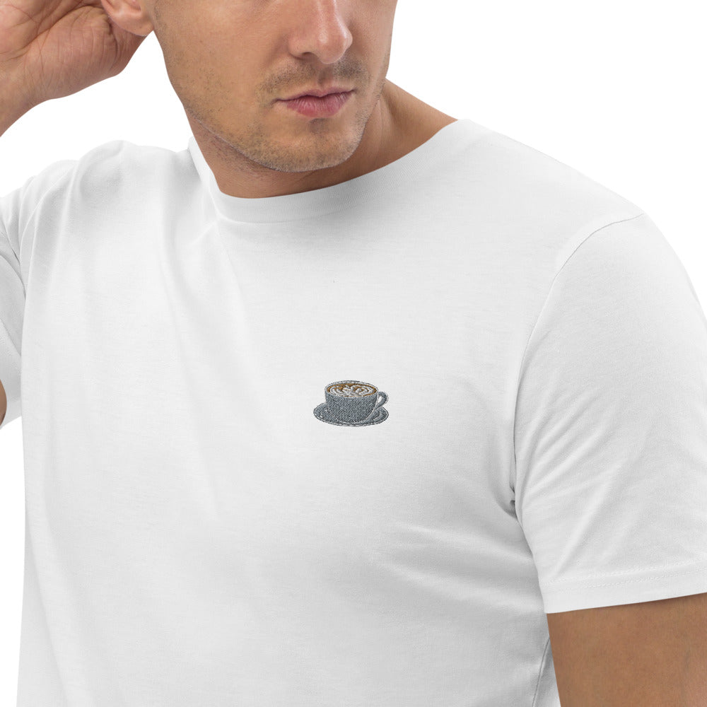 Kaffeetasse | Besticktes Organic Bio Baumwoll-T-Shirt