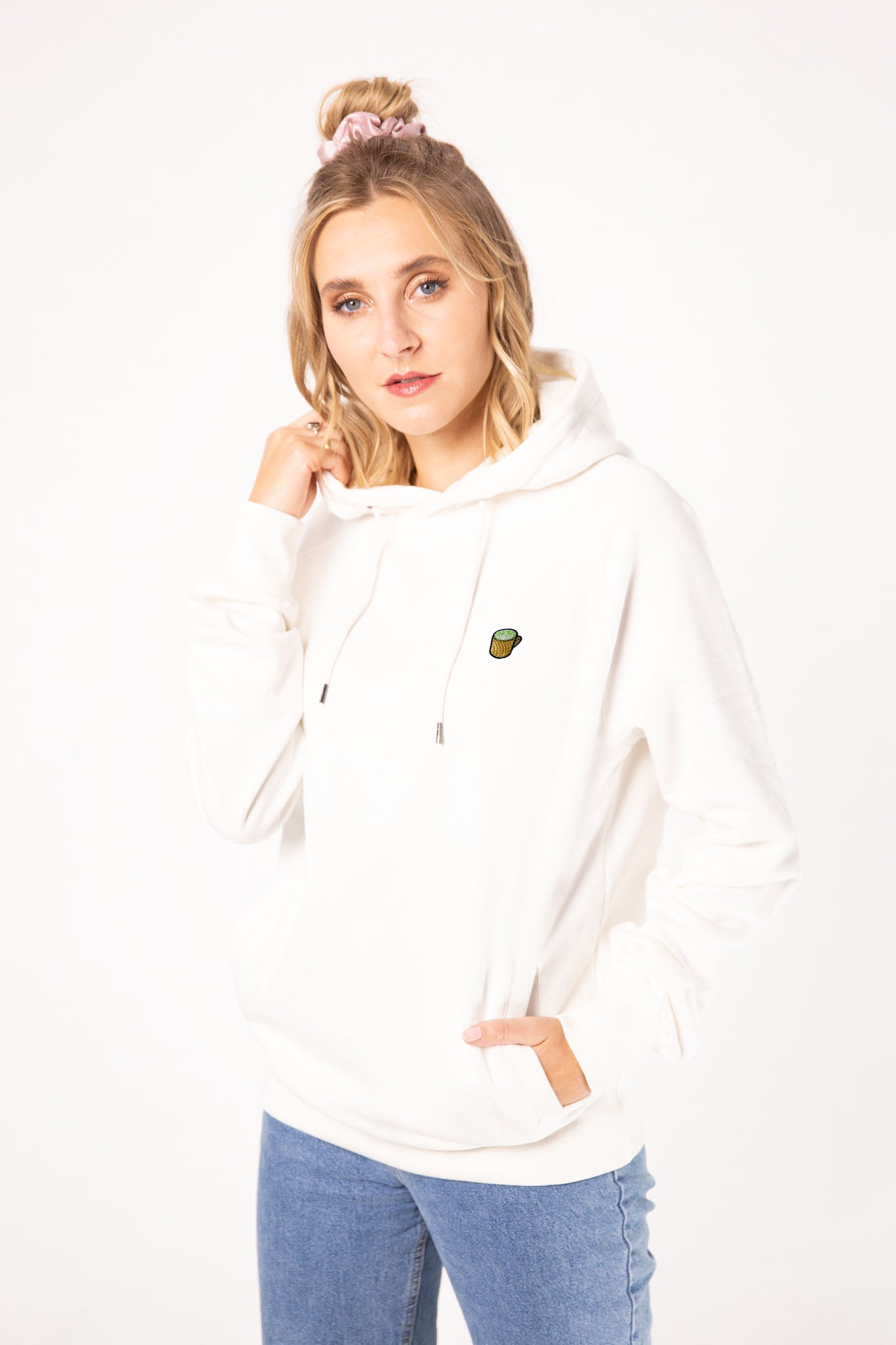 Matcha Latte | Bestickter Frauen Bio Baumwoll Hoodie