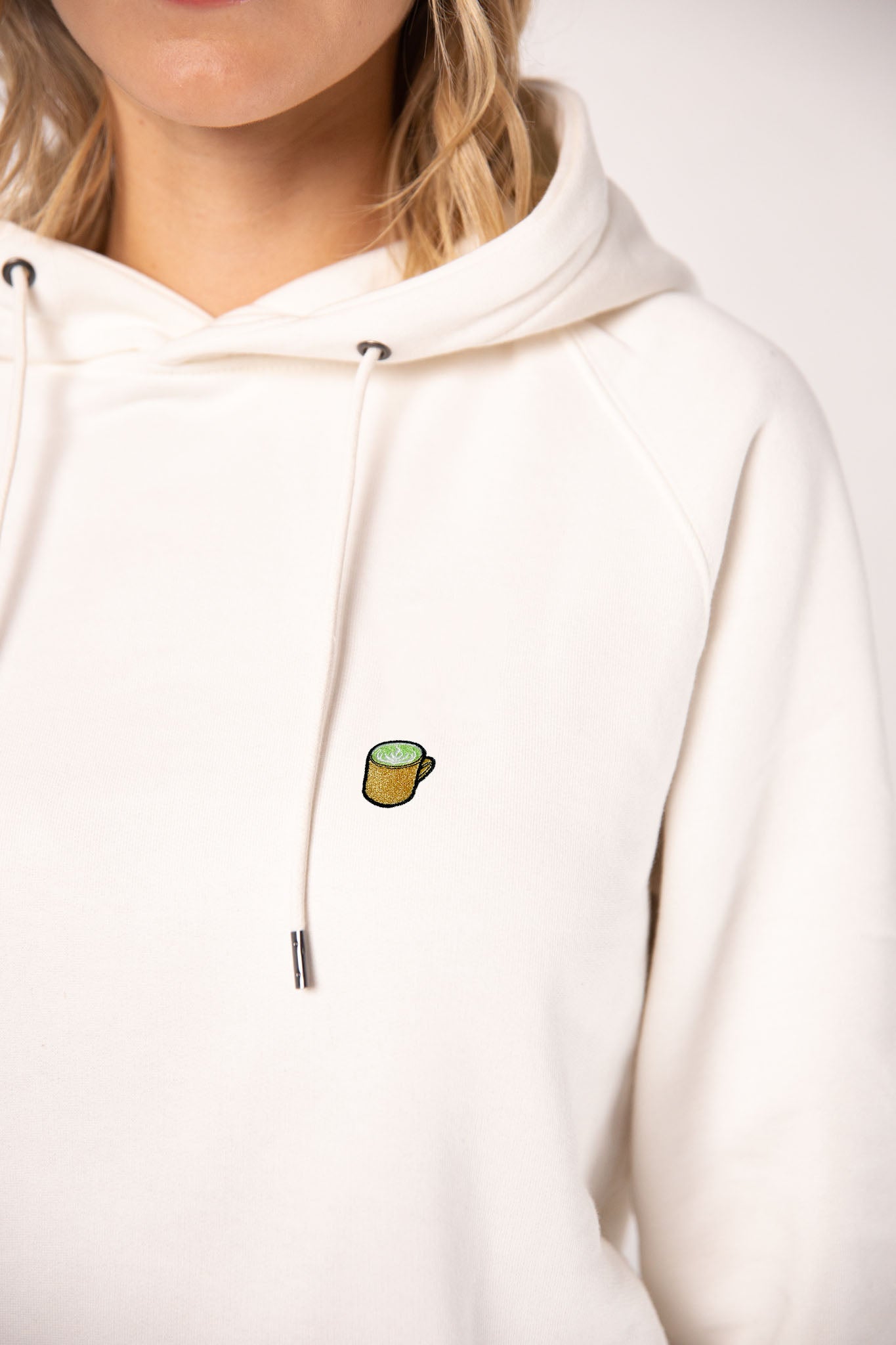 Matcha Latte | Bestickter Frauen Bio Baumwoll Hoodie