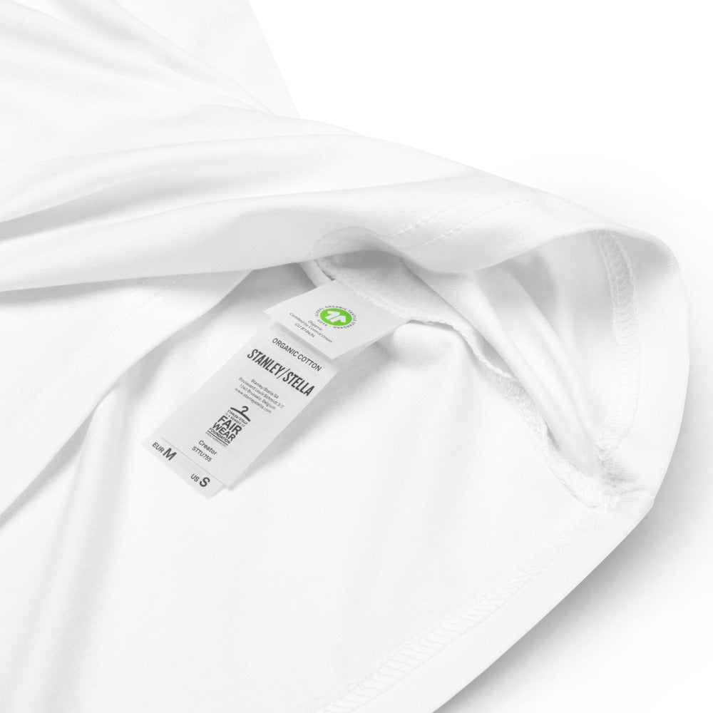 Flat White | Besticktes Oversized Organic Bio Baumwoll-T-Shirt