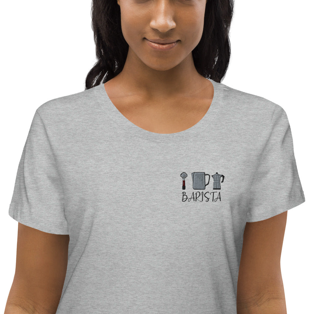 Barista Set | Besticktes Bio-Baumwoll Damen T-Shirt