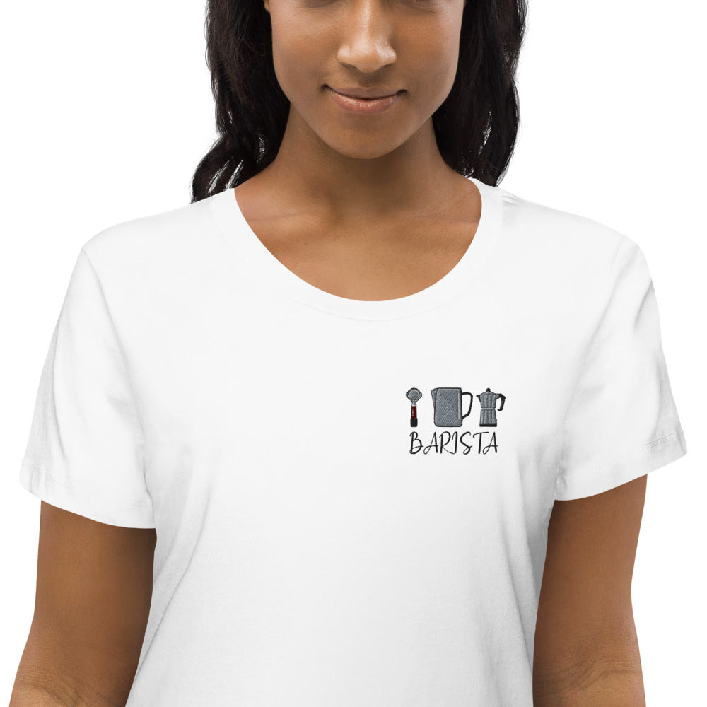 Barista Set | Besticktes Bio-Baumwoll Damen T-Shirt